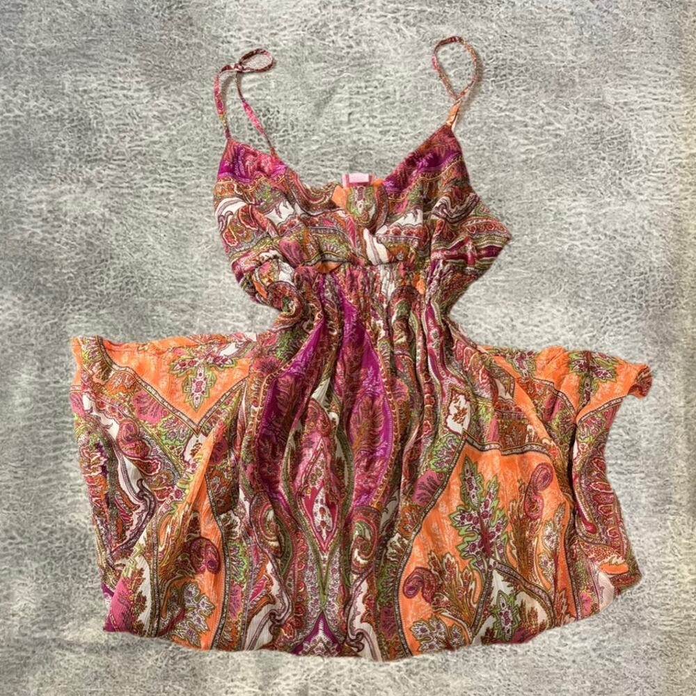Y2k Multicolor Paisley Maxi Dress